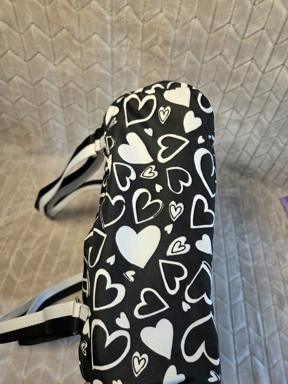 Brighton Black & White Heart Backpack with Matching Crossbody - Picture 5 of 5